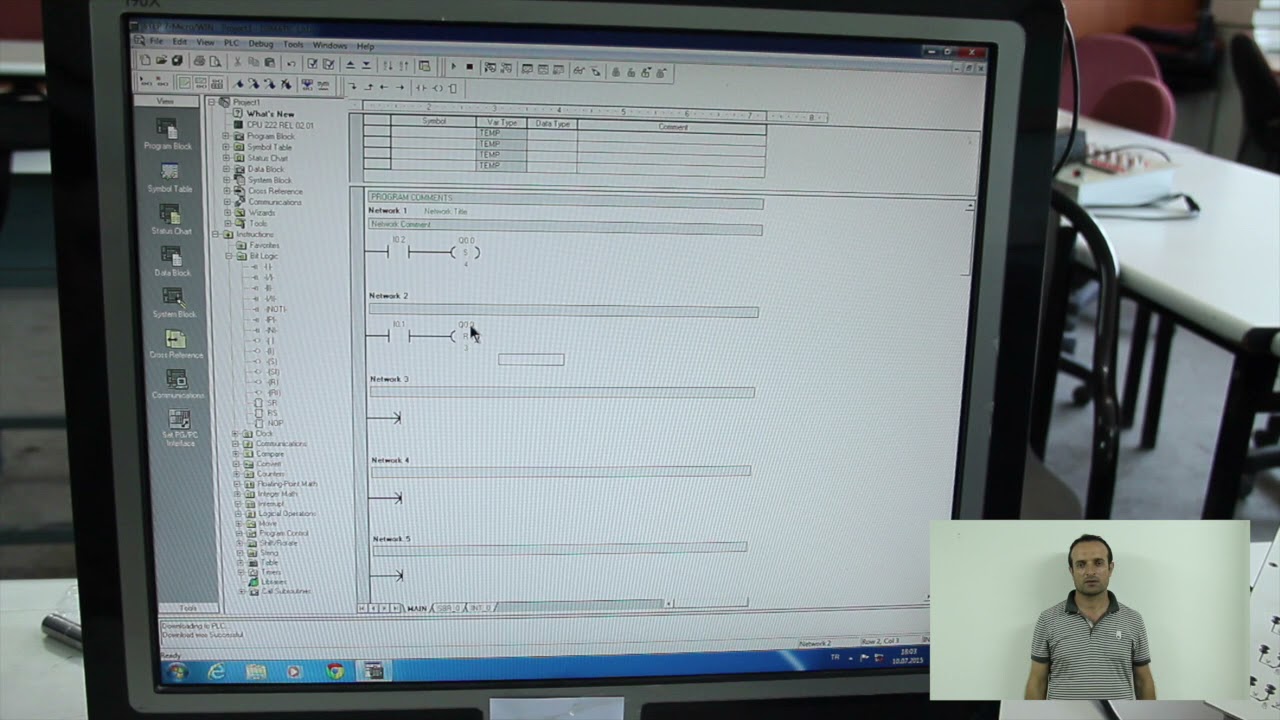 plc ile set reset uygulaması