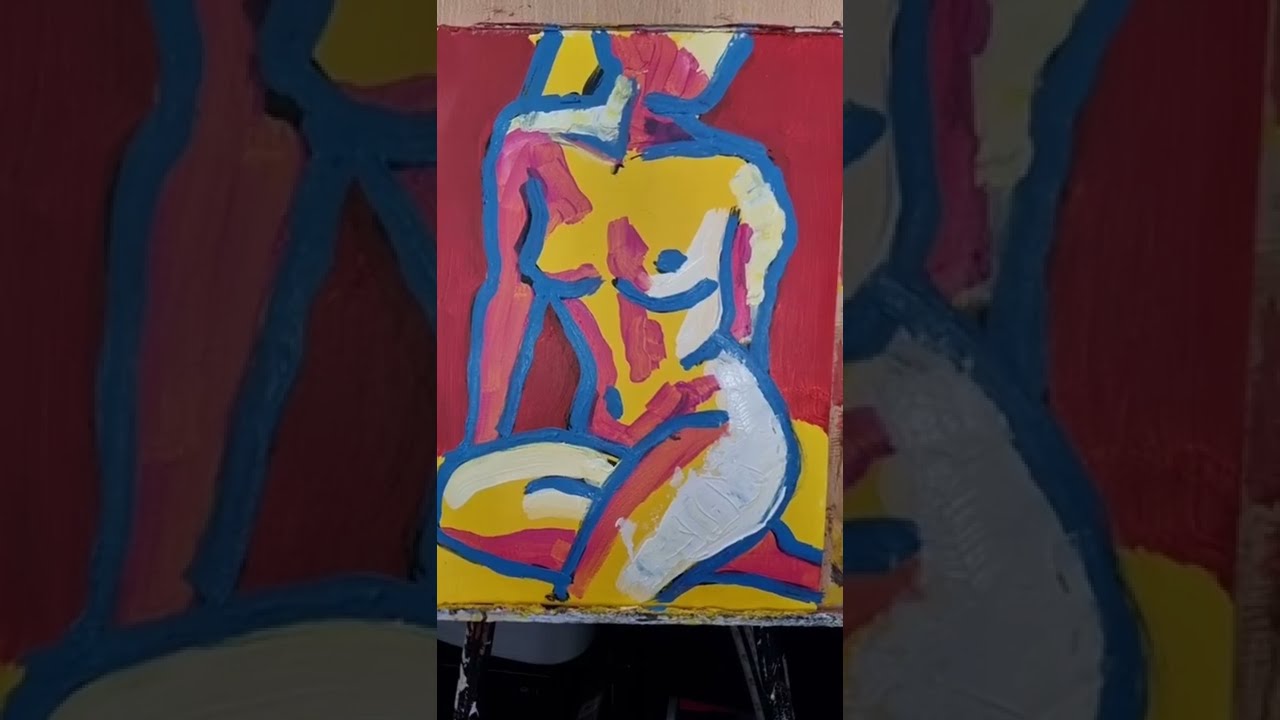 Abstract Figure Painting | Acrylic Painting Timelapse