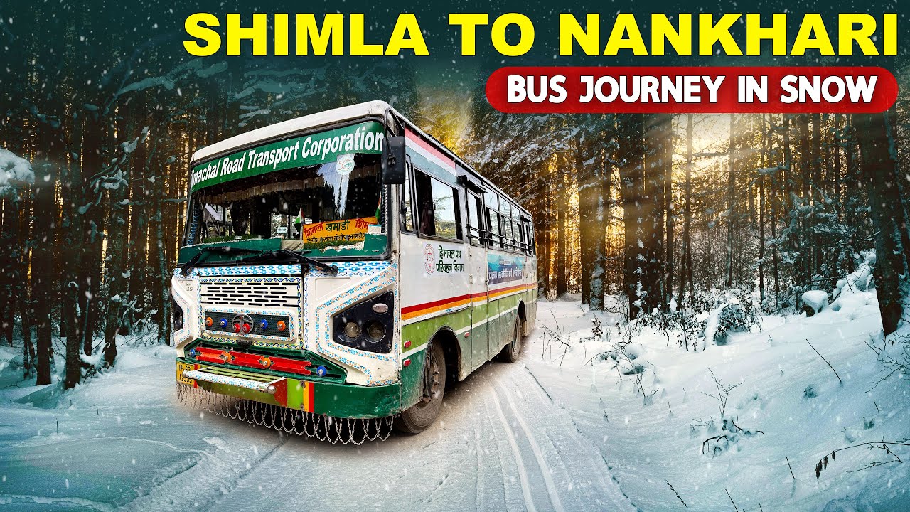 SHIMLA TO NANKHARI - Snowy Bus Ride to Himachal's Apple Valley | Himbus