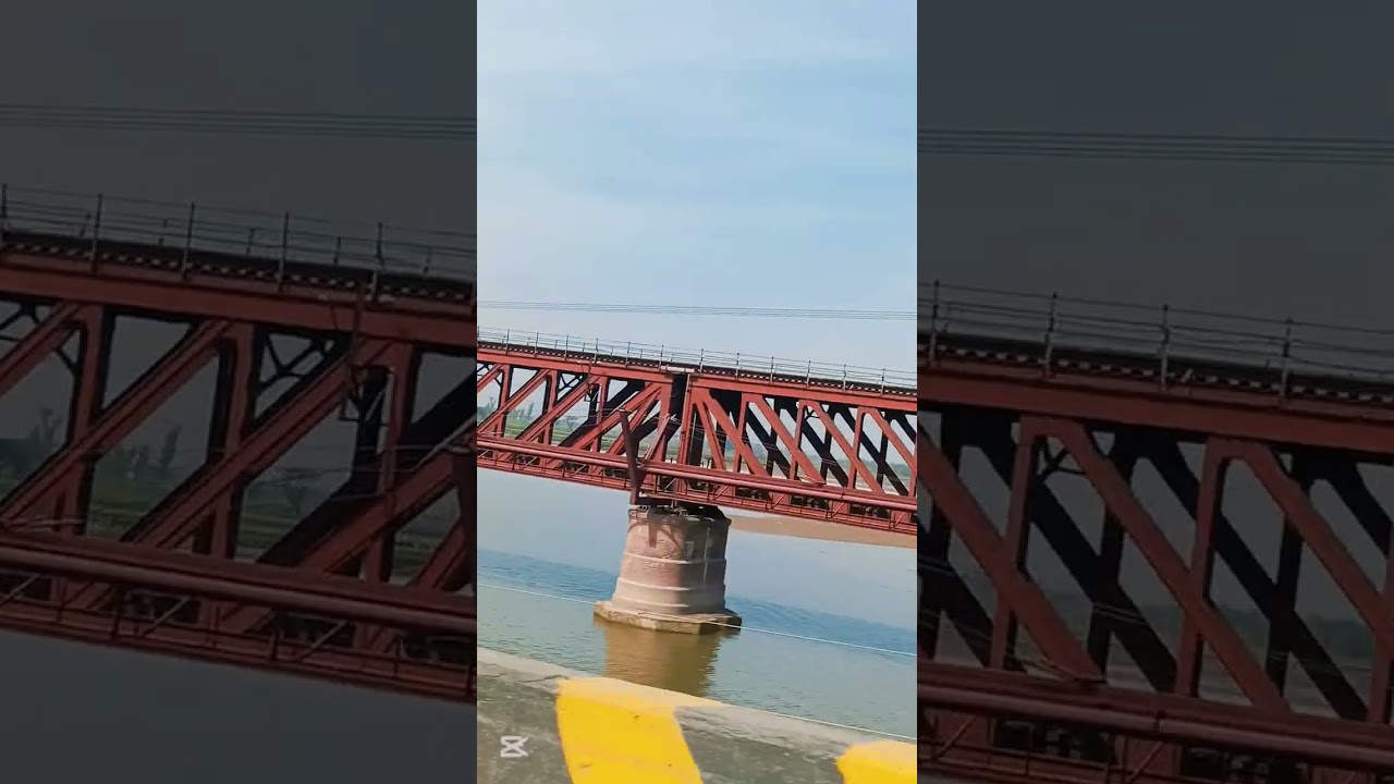 Beautiful view of chinab bridge chiniot #chinabriver #views #chiniot #travel #roadtrip #tour 