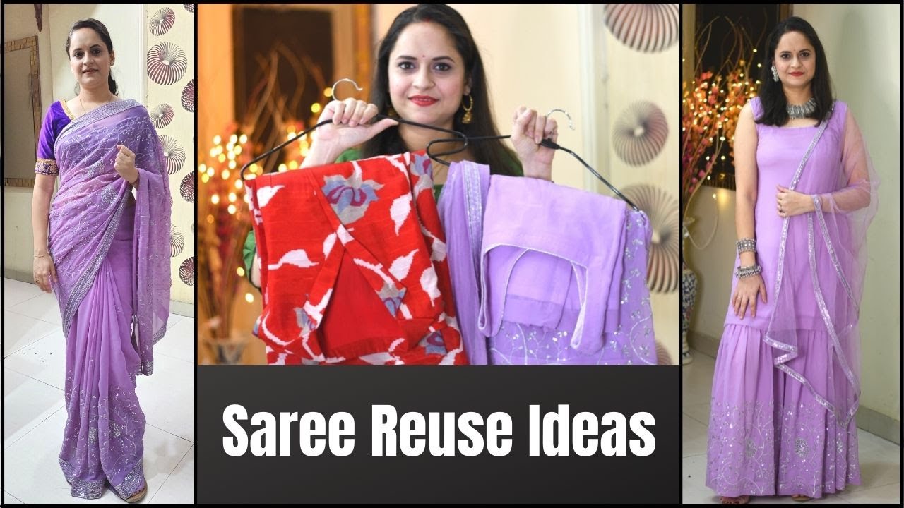 REUSE OLD SAREE TO MAKE PARTY WEAR DRESSES | Ideas to convert Old Saree into ETHNIC and WESTERN Wear