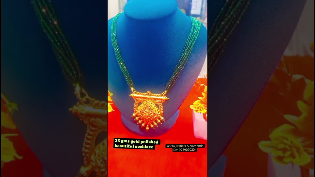 25 gms gold polished beautiful necklace 