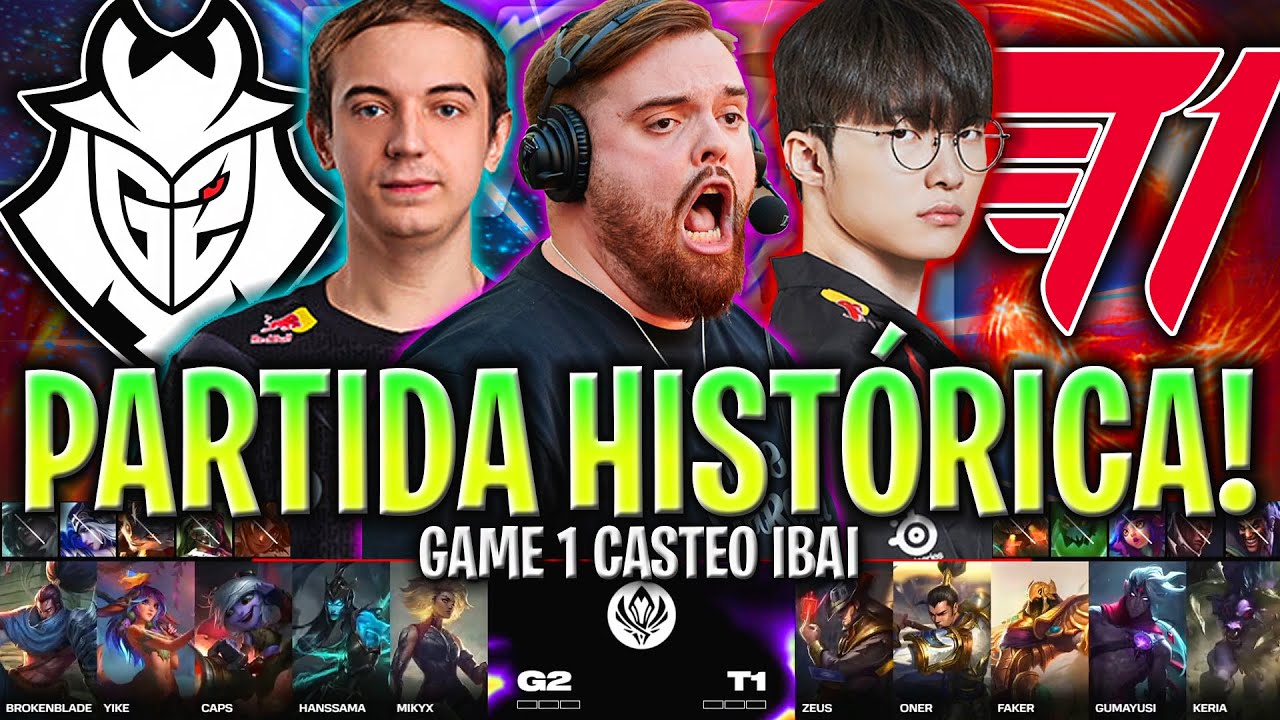 IBAI CASTEA A FAKER CONTRA G2! 😱HISTÓRICO🔥 | G2 vs T1 GAME 1 FASE FINAL MSI 2024 ESPAÑOL IBAI LVP