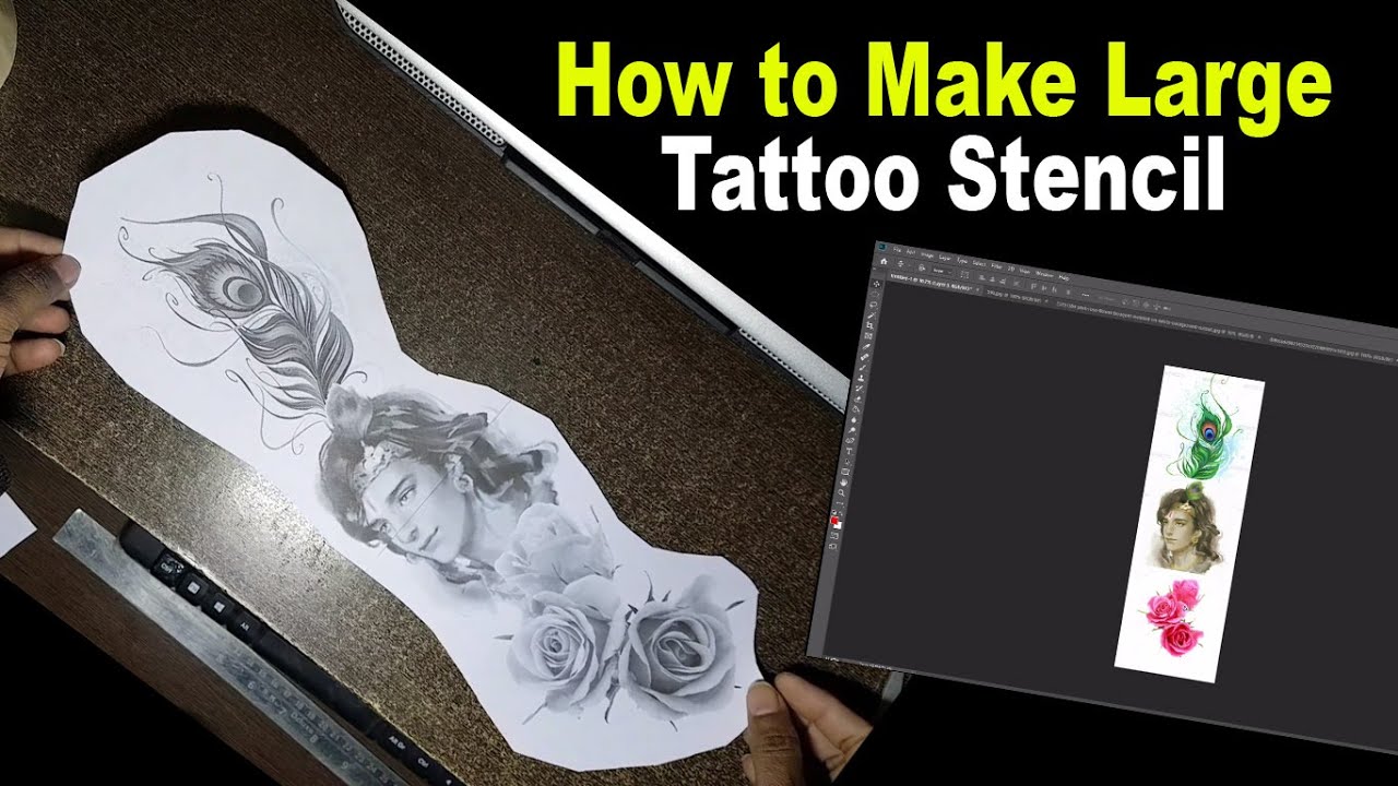 How to make Large Tattoo Stencil Printout