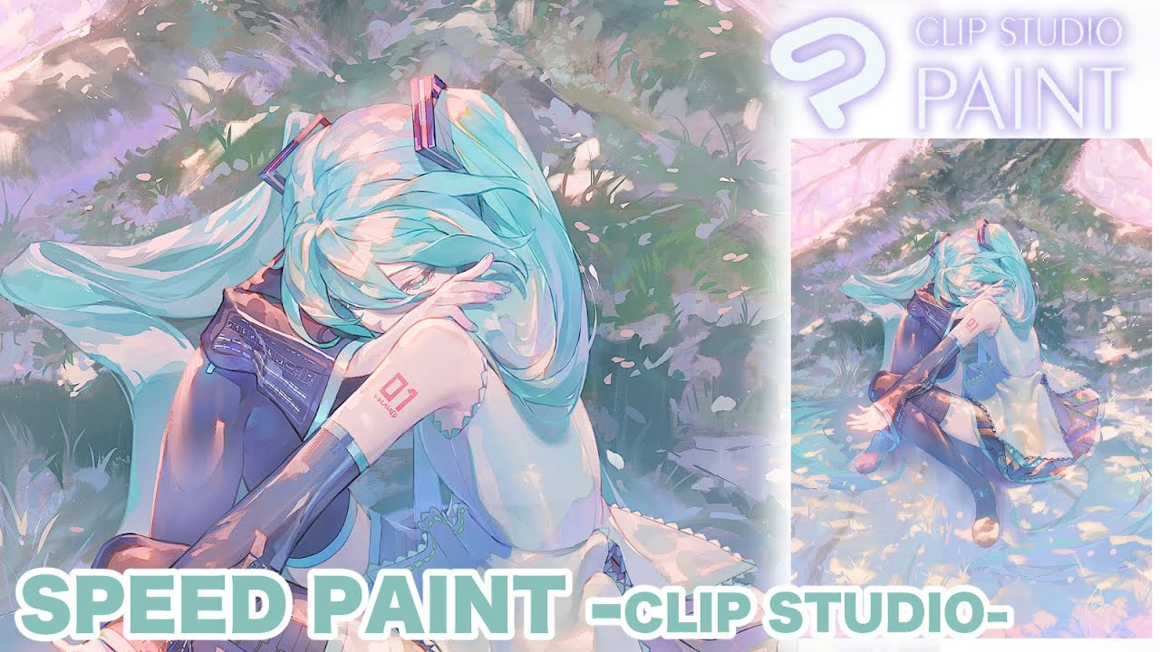 ミクの日に初音ミクを描いてみた2025【CLIP STUDIO PAINT　グリザイユ　イラストメイキング】-SpeedPaint-