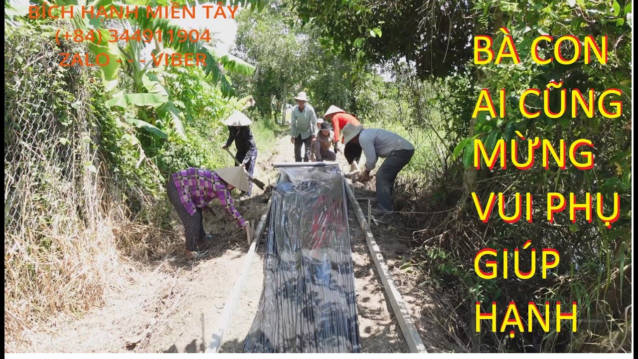 1253  ĐOẠN ĐƯỜNG THỨ 3 : ĐƯỢC QUÝ MTQ TÀI TRỢ ĐỔ BÊ TÔNG - BÀ CON RẤT NHIỆT TÌNH PHỤ GIÚP | BHMT