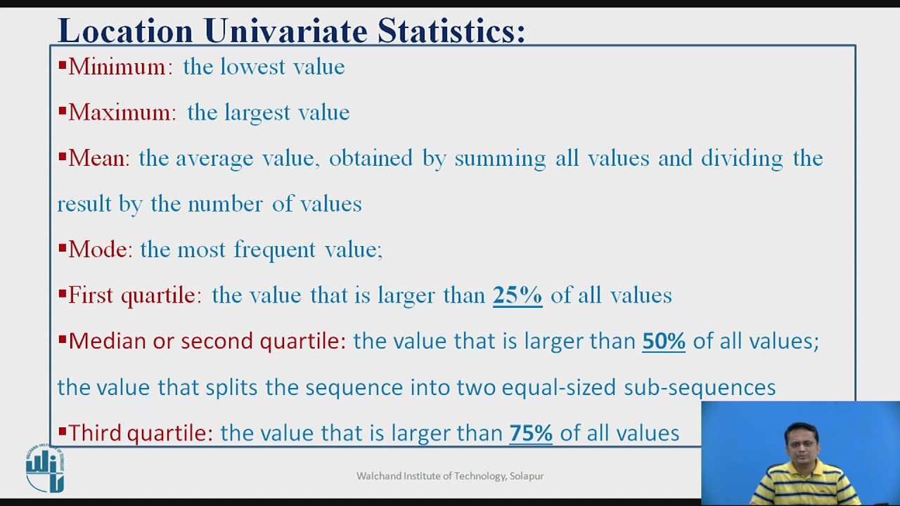 Location Univariate statistic Analysis