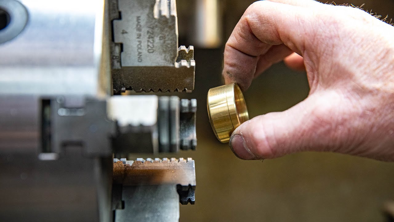 Adam Savage Machines a Brass Bottle Cap!
