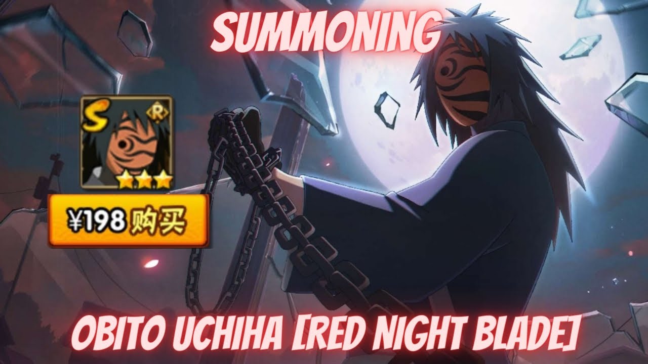 SUMMONING OBITO UCHIHA [RED NIGHT BLADE] 🔥 | Royal Pass 198¥ | Naruto Mobile