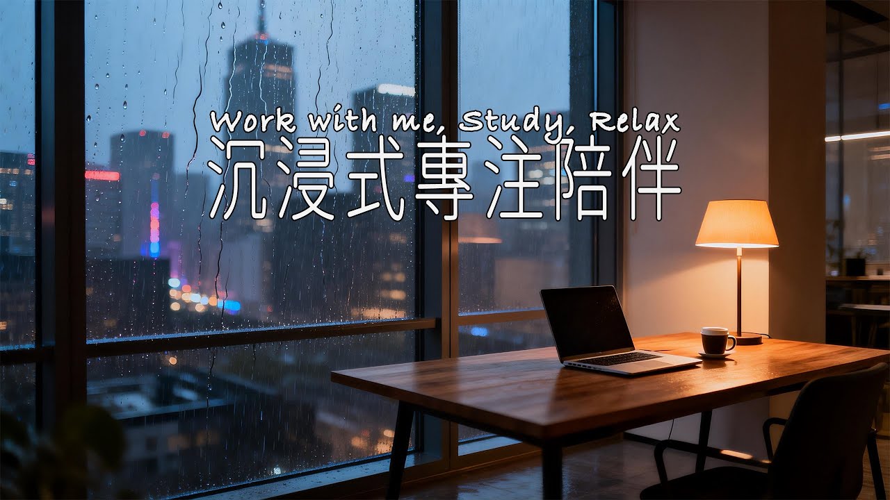 🌧️Urban Lofi & Soft Rain |Deep Focus Work Study Productivity [Focus ASMR] 城市Lofi細雨白噪音 深度專注 工作學習 高效辦公