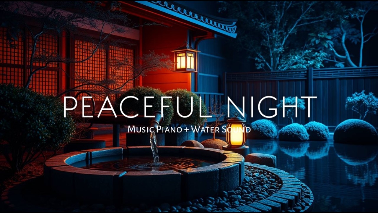 Rainy Night in Kyoto 🌙 Cozy Piano & Rainfall Sounds