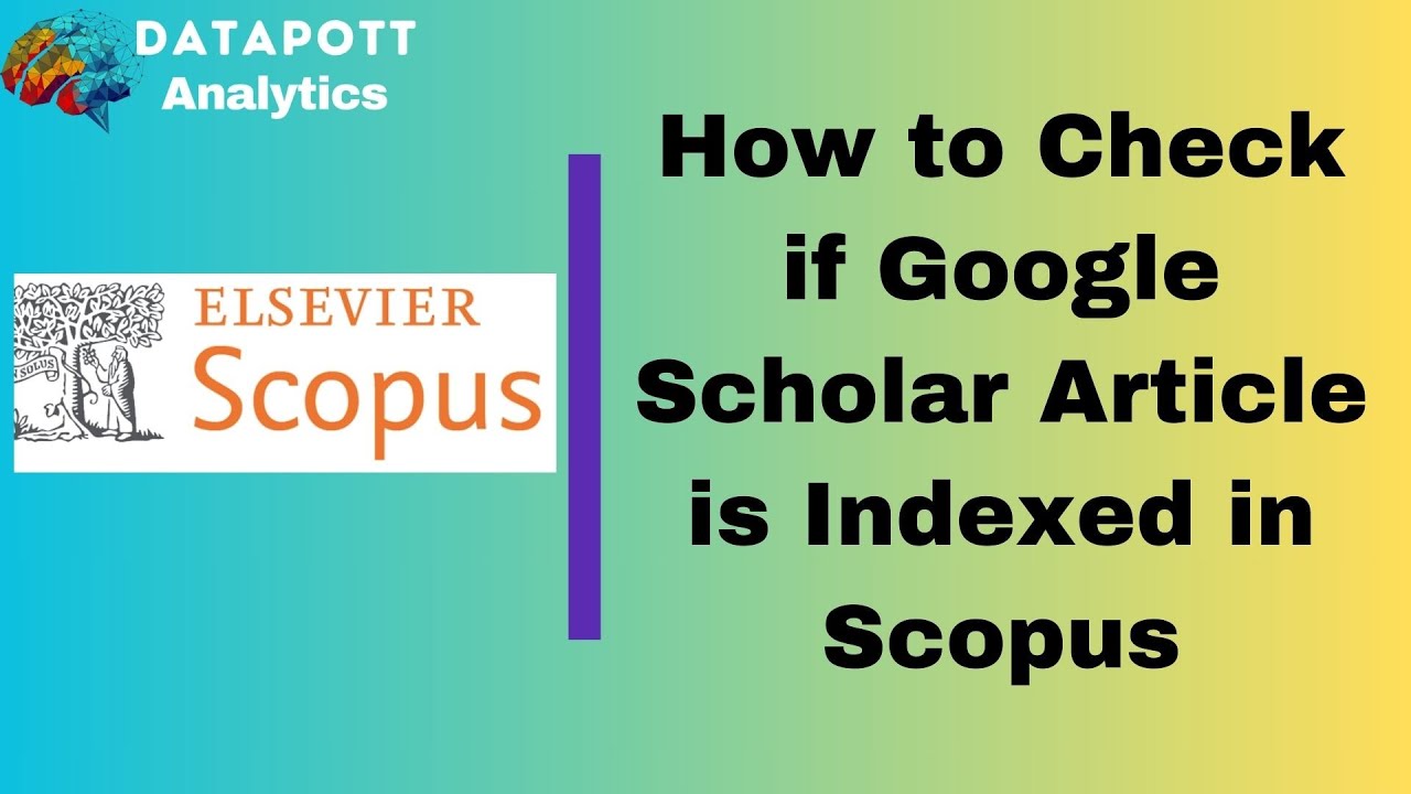 How to Check if Google Scholar Article is Indexed in Scopus || (SCI or SSCI Indexed) || #sci