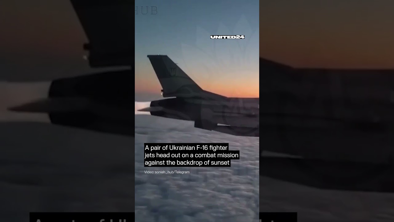 Pair of Ukrainian F-16 Fighter Jets Head Out on a Combat Mission #warinukraine