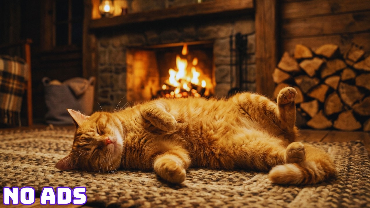 Cozy Midnight Cat Purring Sounds 🐈 for Nervous System Relaxation and Calm Rest