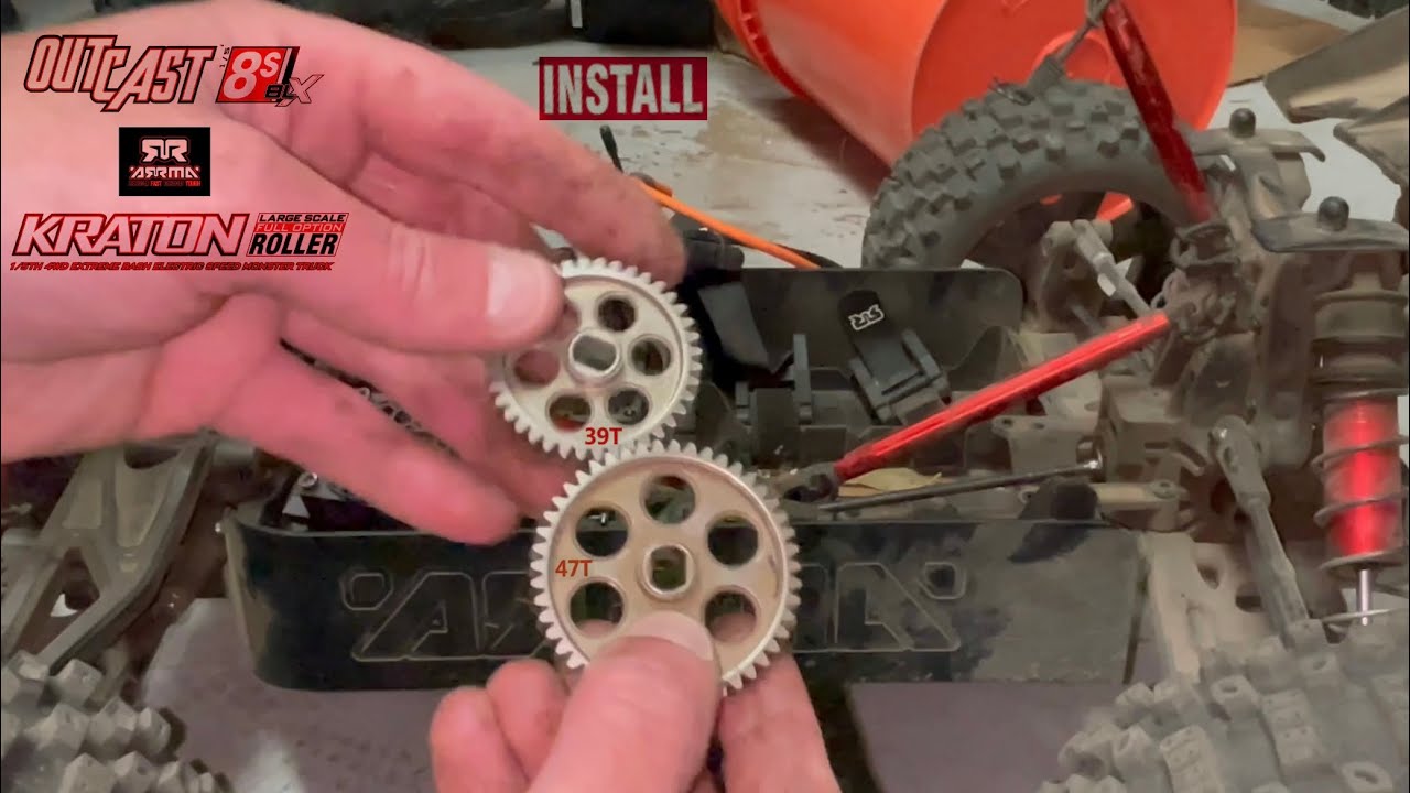 39t Spur Gear Install(Step X Step)ARRMA Kraton8s/Outcast8s-Transmission/Motor Mount/47t Spur Removal