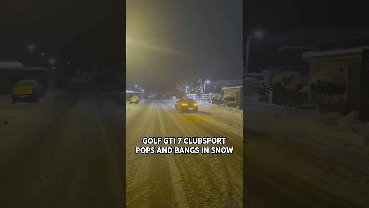 Volkswagen GOLF GTI 7 POPS AND BANGS DSG FARTS IN SNOW