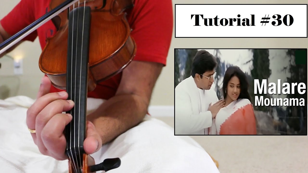 How to play Malare Mounama | Violin Tutorial