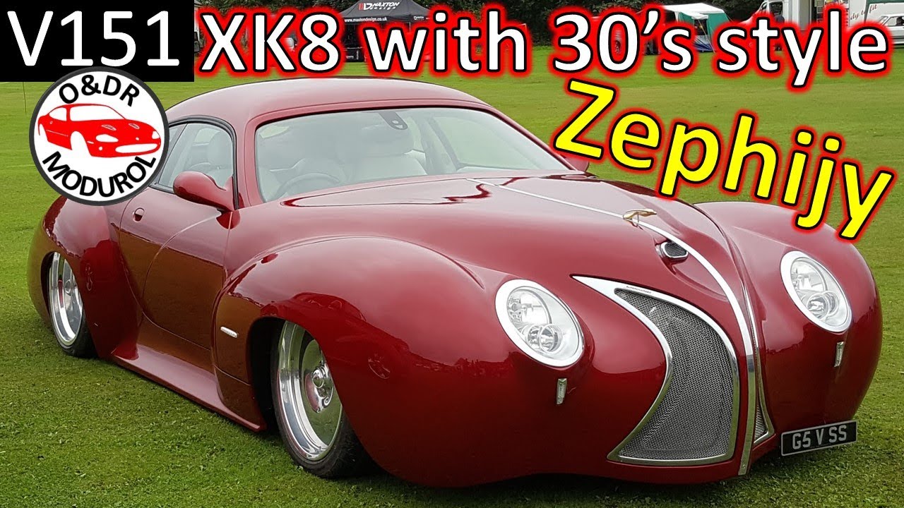 Jaguar Zephijy XK8 with 30's style hot rod V151 / XKR (X100) GM Holden Efijy concept, zephyr