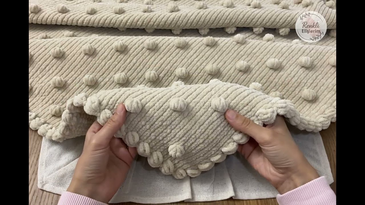 PONPONLU BEBEK BATTANİYESİ #bebekbattaniyesi #elişiörgü #crochet 