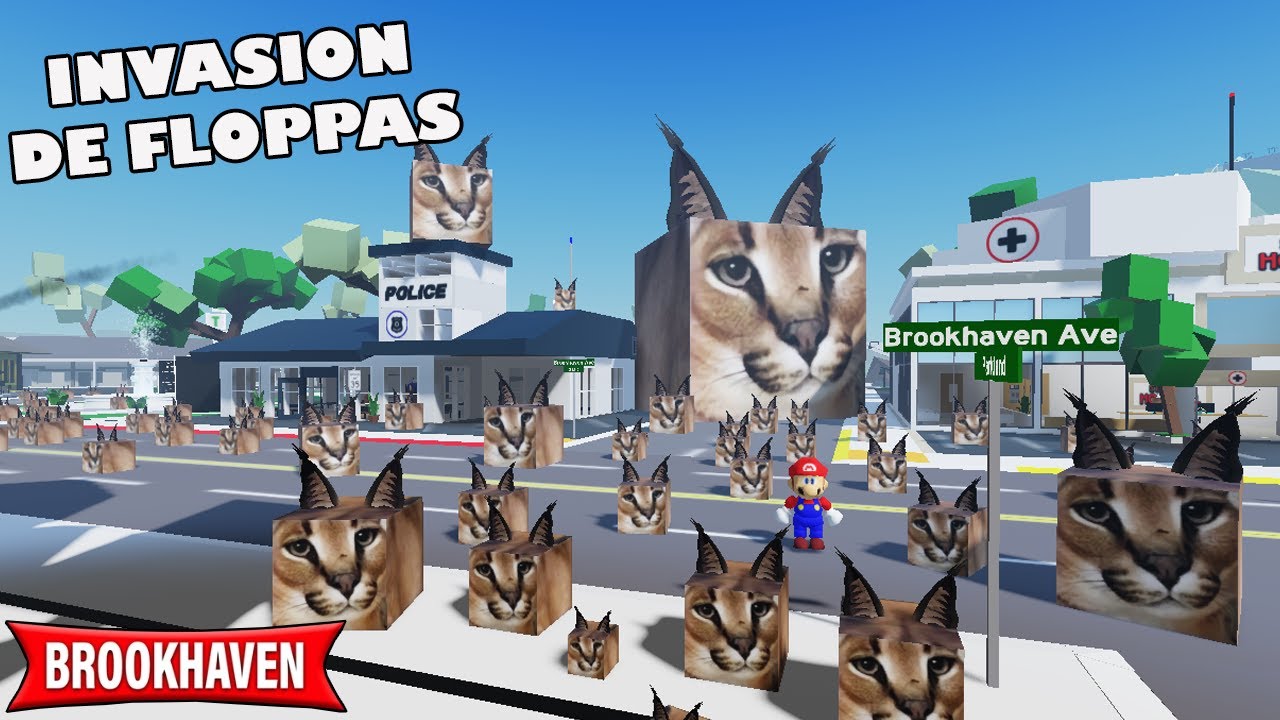 QUE PASARÍA SI PONGO 100 FLOPPAS EN BROOKHAVEN? ( ROBLOX )