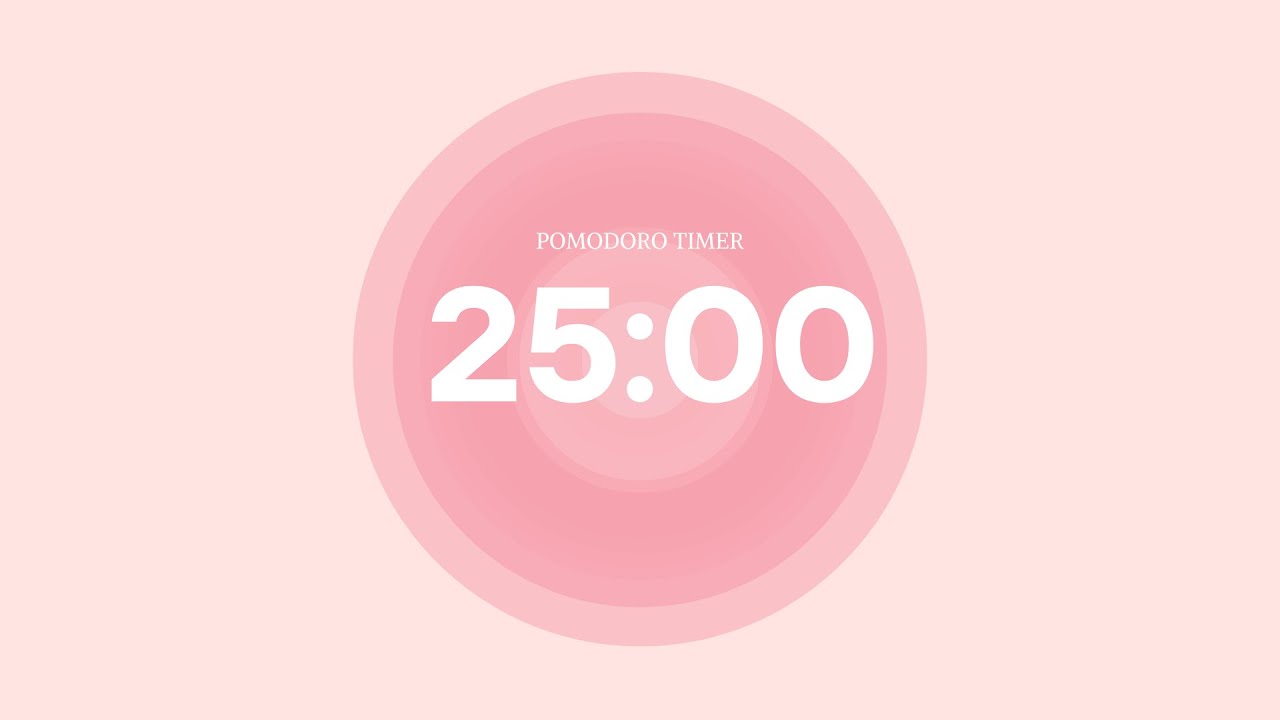 25 /5 Pomodoro Timer || 2 Hours Foucs  || No music - Deep foucs  - Productivity