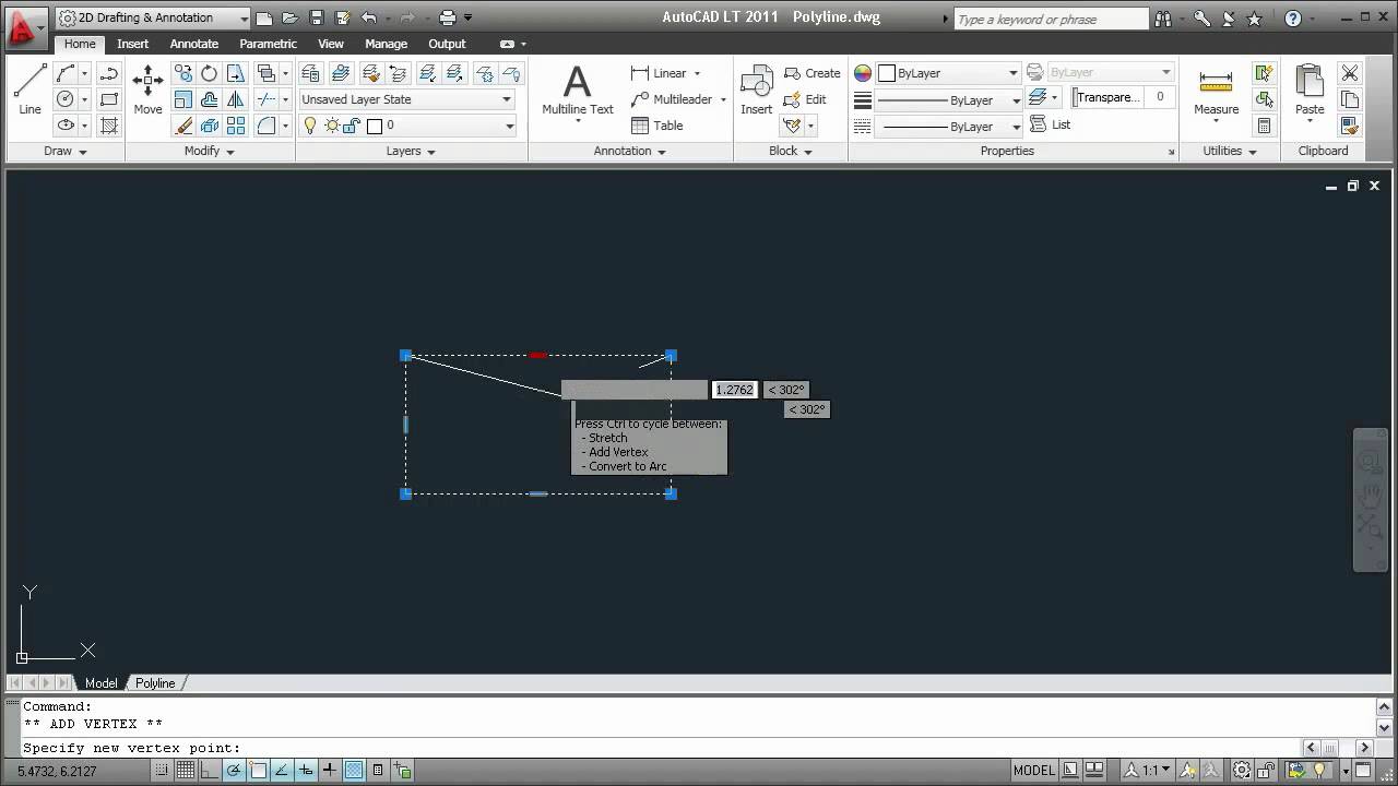 Polyline Editing Improvements - AutoCAD LT 2011