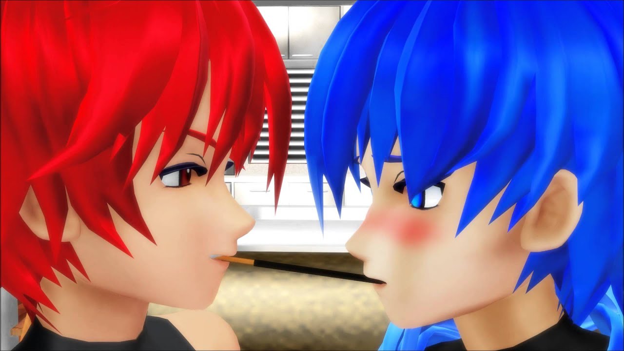 【MMD Original】 Akaito x Kaito - Pocky Game