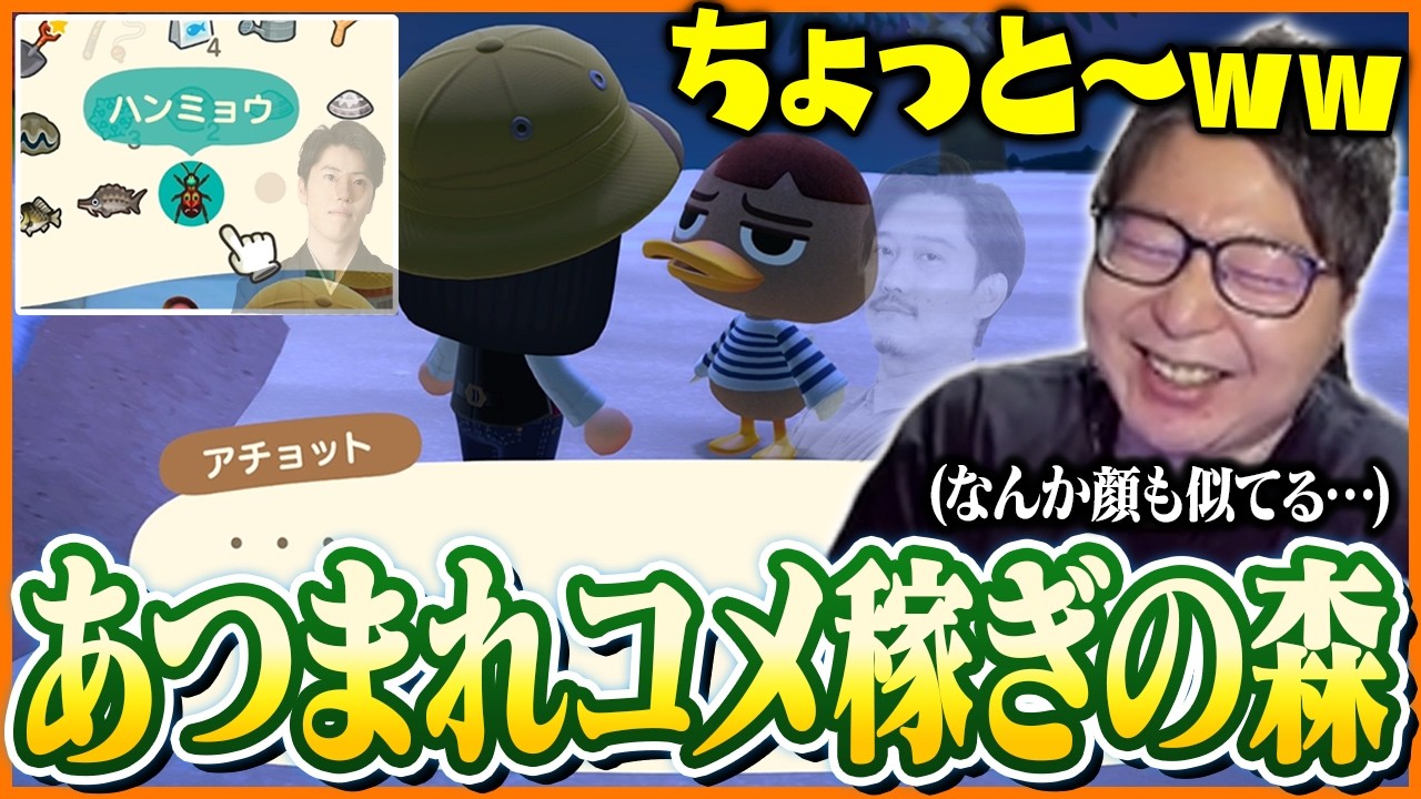 離島ツアーで出会った住民『アチョット』を気に入るたいじ【あつまれ どうぶつの森】