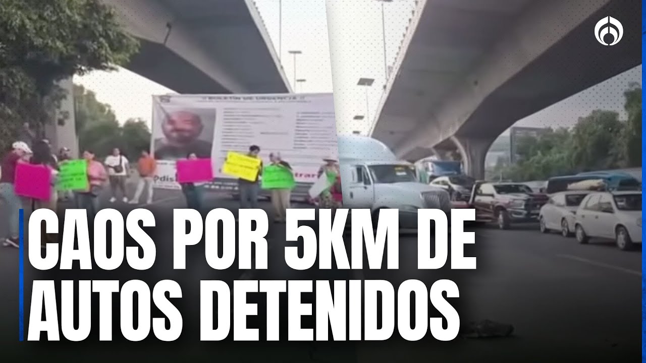 Bloquean autopista México-Querétaro por desaparición de un hombre desde hace 9 días