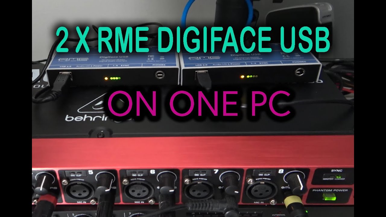 Два интерфейса RME DIGIFACE на одном компьютере с Windows, см. описание.