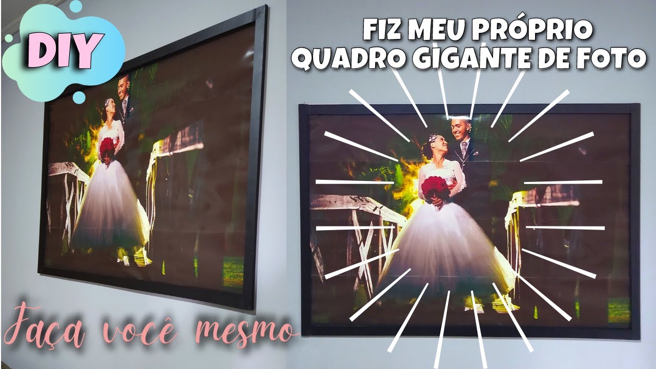 FAÇA VOCÊ MESMO (DIY) QUADRO GIGANTE COM FOTO - WORD IMPRESSORA EPSON |Juliana Sena|
