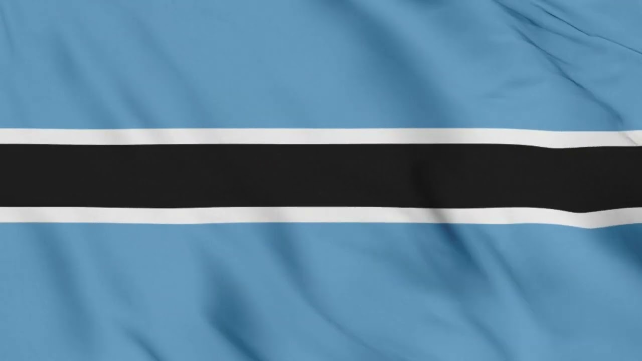 Botswana Flag Waving Animation / 3D flag waving animation / free 4k stock video