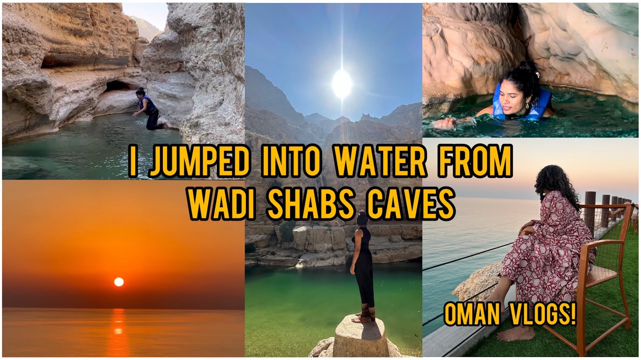 I Jumped into the water from Wadi Shabs Caves🙈 | Wadi Shabs, Oman | nayalooks | Navya Varma