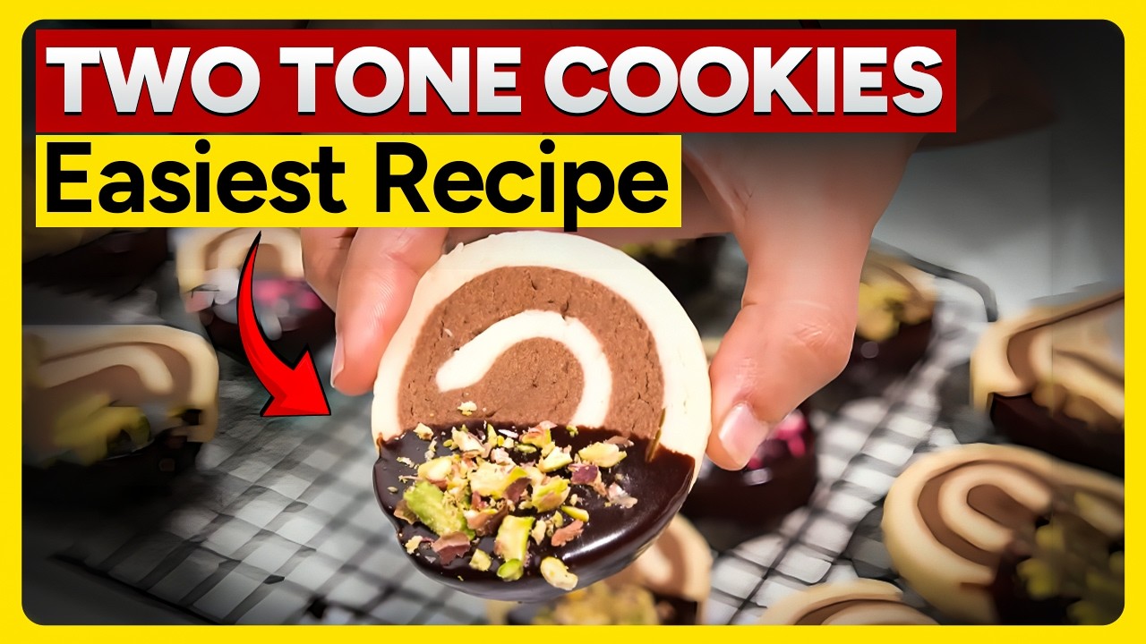Two Tone Cookies Recipe | Easy Homemade Black & White Cookies