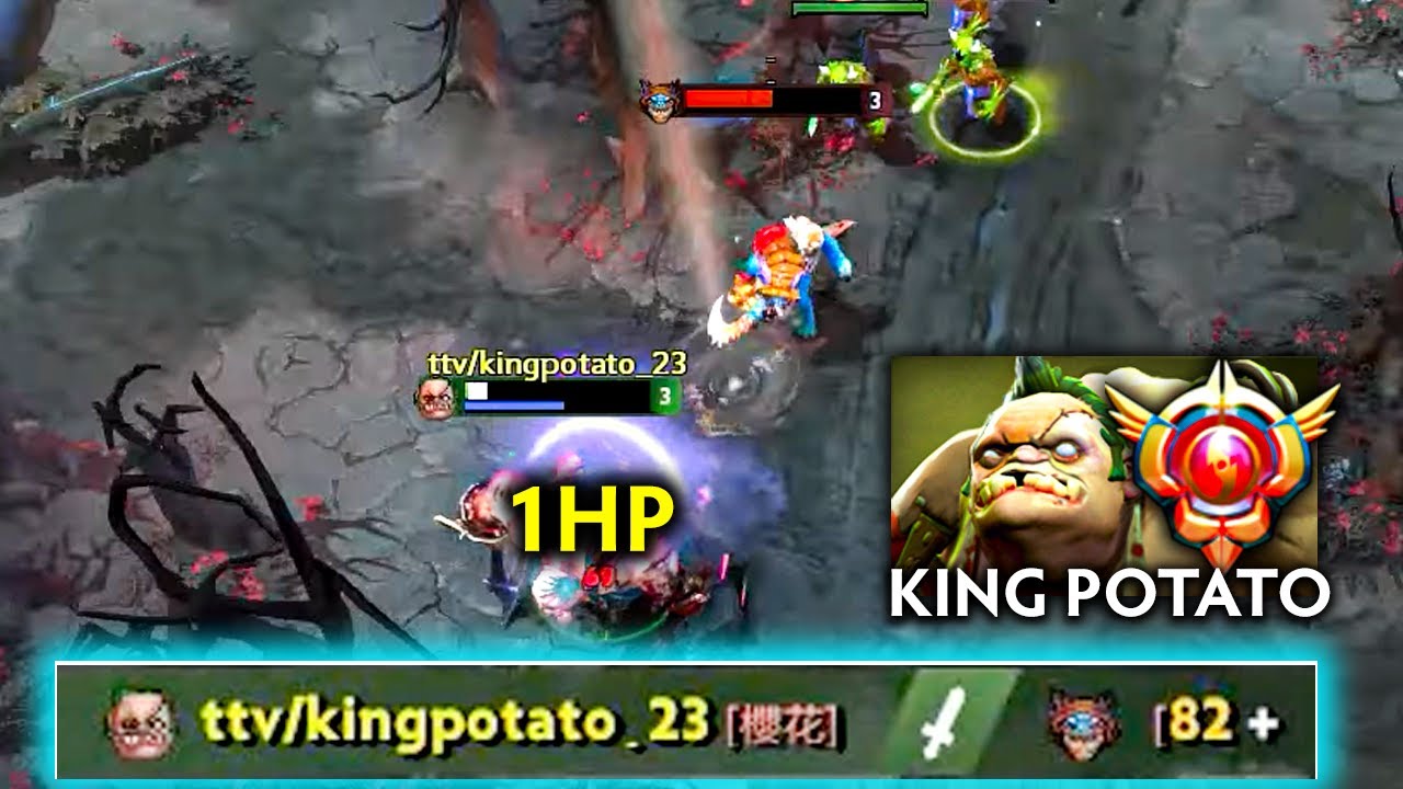 When Pudge is 1HP but He is King Potato | Genius Pudge