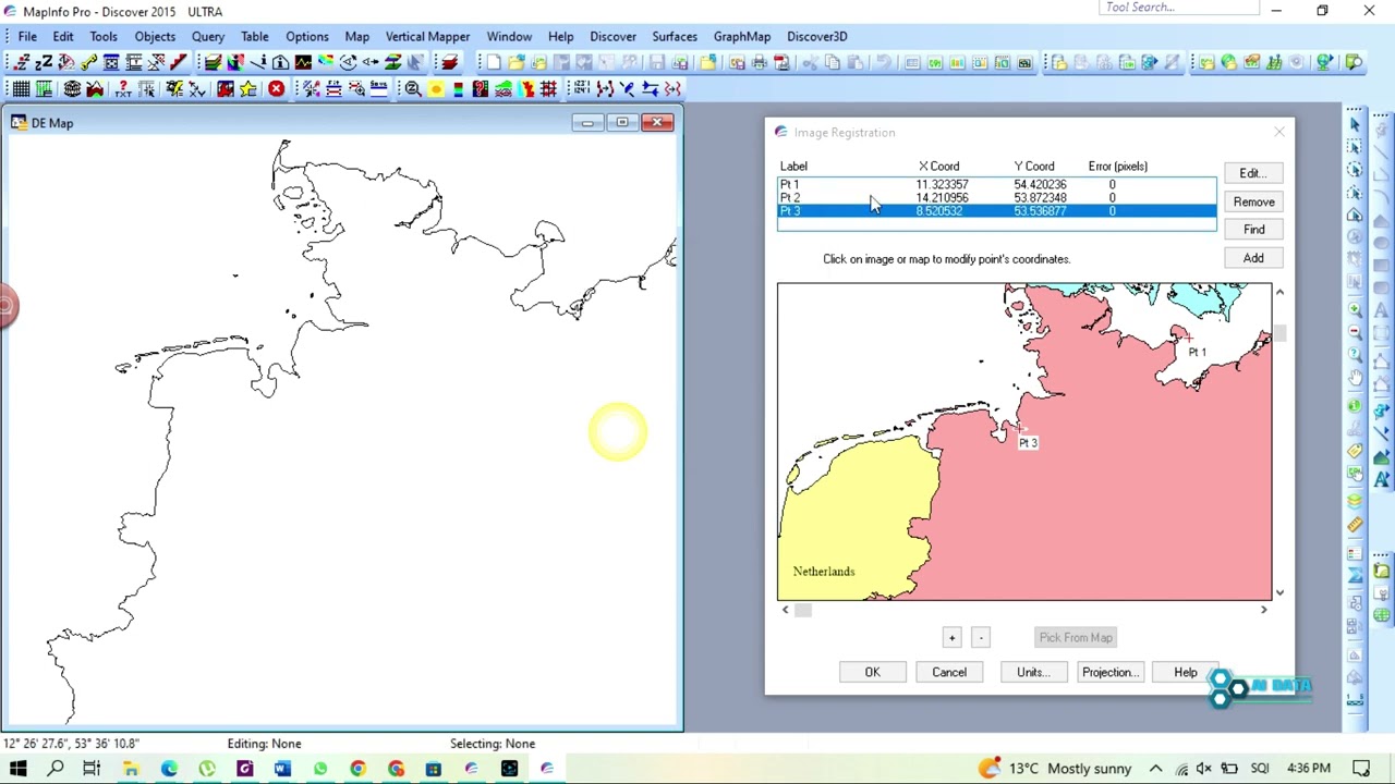 How to Georeference (registering) a Map in Mapinfo 15 - Automatically Georeferencing in Mapinfo