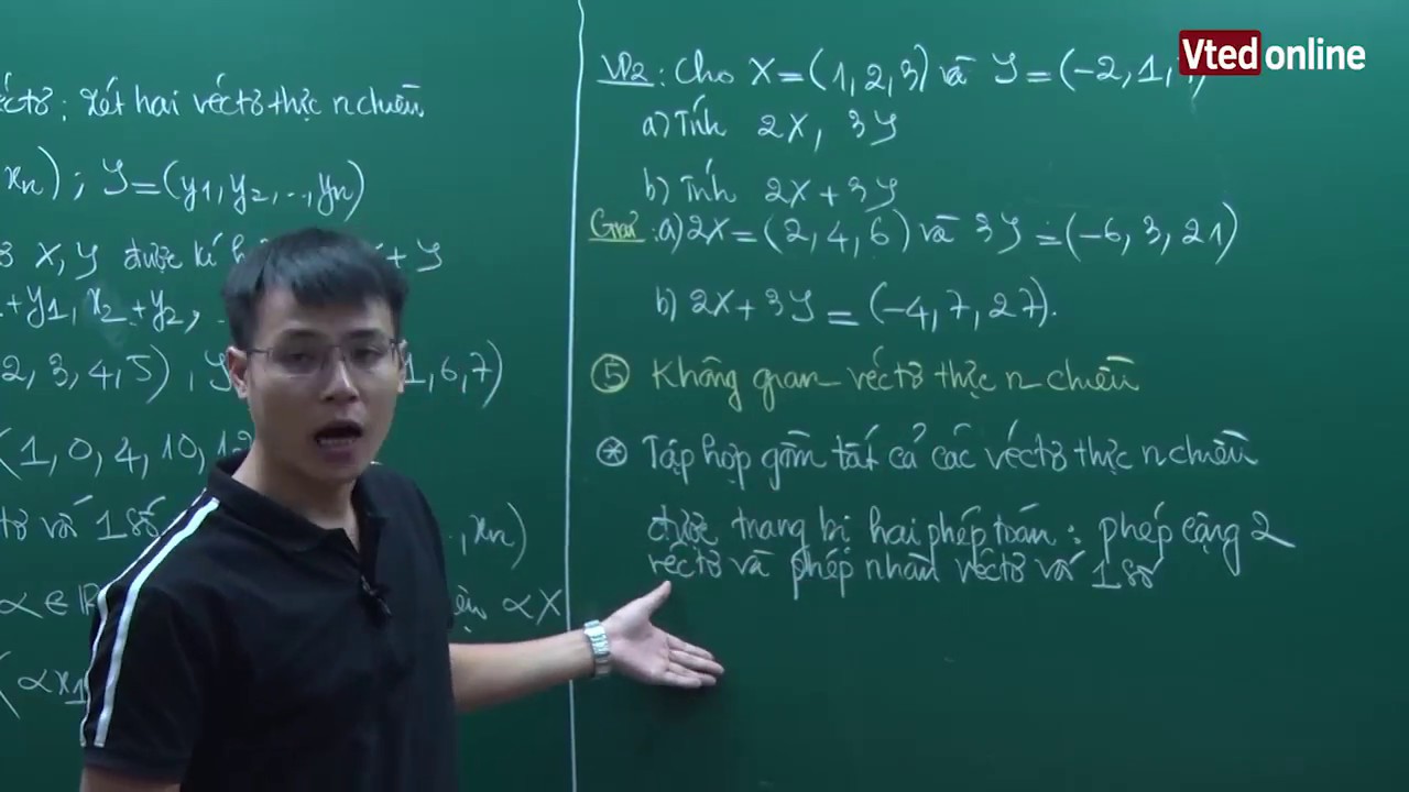 Vted.vn - Không gian véc tơ thực n chiều - Thầy: Đặng Thành Nam