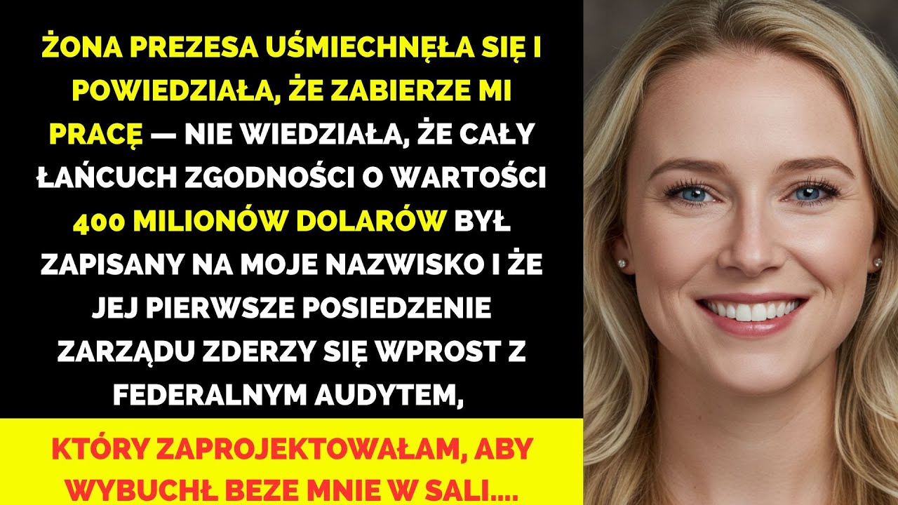 Żona prezesa chciała mojej posady, więc oddałam jej audyt wart 400 milionów dolarów