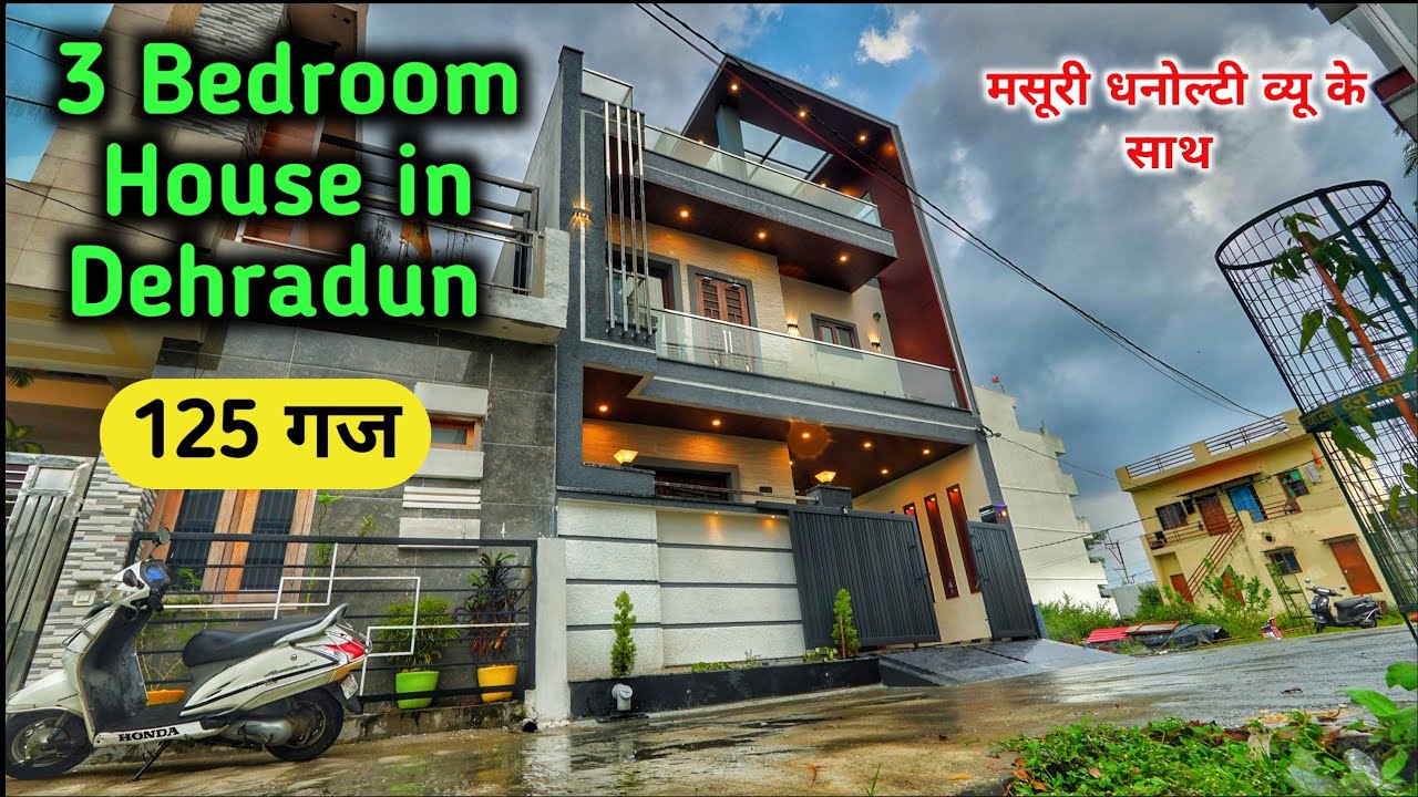 3 Bedroom House in Dehradun 🏡 Hill View ⛰️ 125 Square Yard 