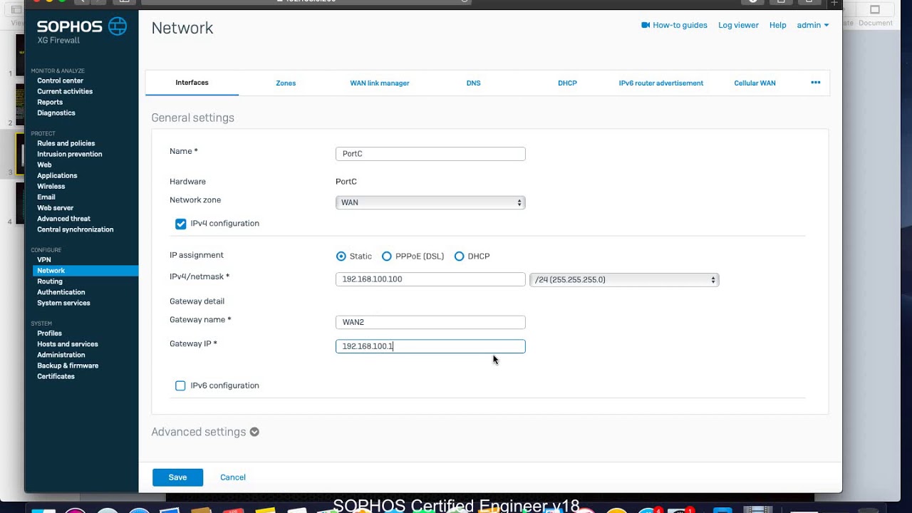 Sophos XG v18 WAN Link Load Balancing