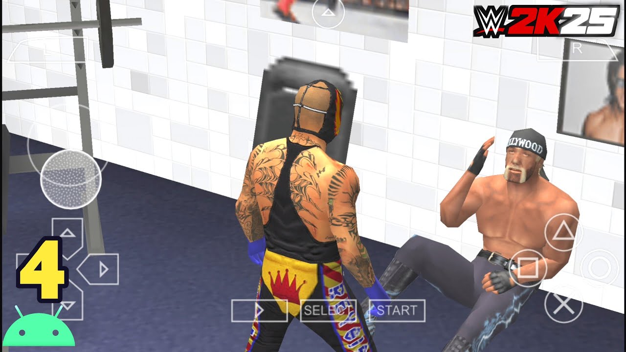 WWE 2K25 PSP Дорога к WrestleMania Рей Мистерио 619 Android Геймплей Часть 4 Королевская битва