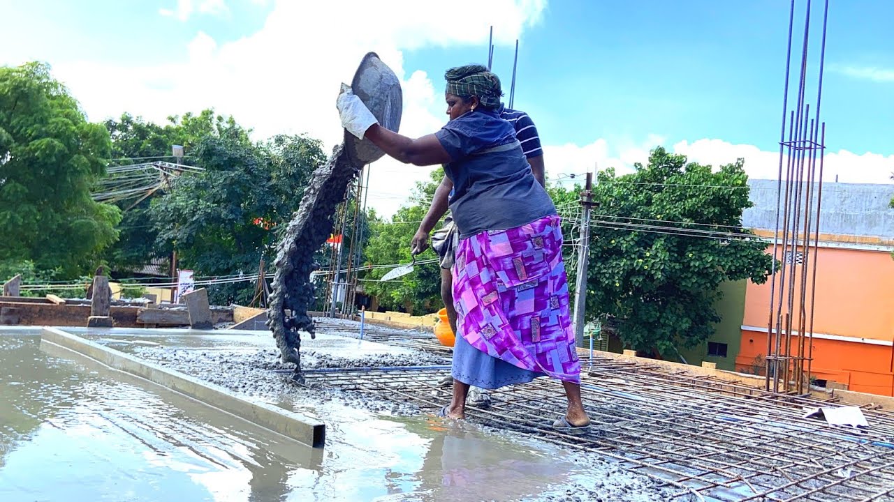Reinforced Two way slab-Amazing in 27x18 size building roof Reinforcement Concrete-using sand cement