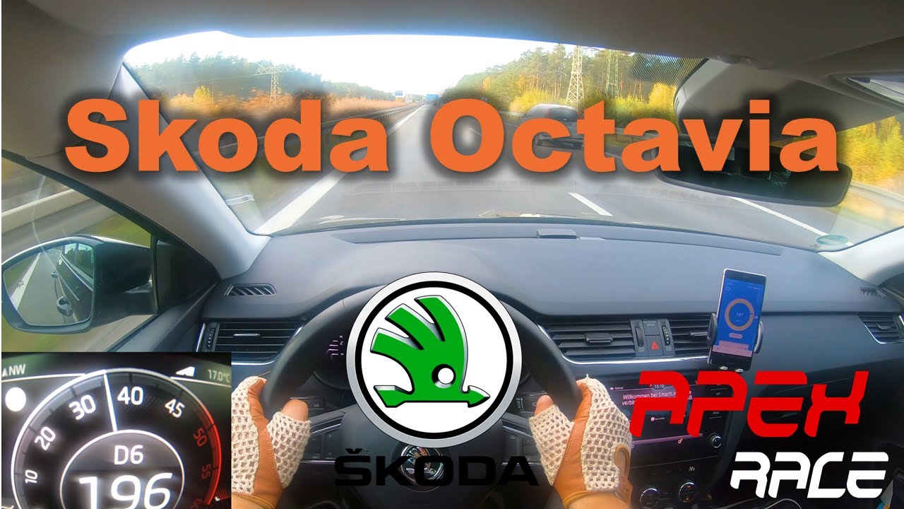 🚗 Skoda Octavia Combi 1.6 TDI DSG | Top Speed German Autobahn | 4k