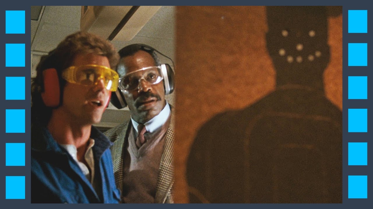 Смертельное оружие 1 (1987) — ТОП стрельба в тире | Сцена из фильма