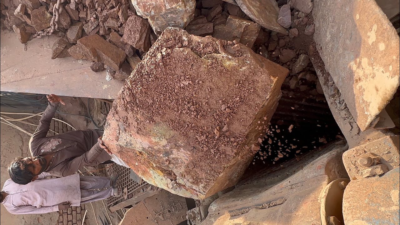 Extreme Rock Crushing Machine vs Giant Boulder | Satisfying Heavy Equipment Action!