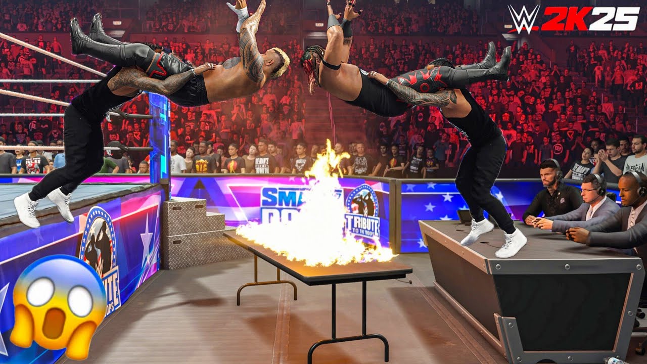 Джей Усо и Джимми Усо разгромили New Bloodline на Smackdown | Геймплей WWE 2K25