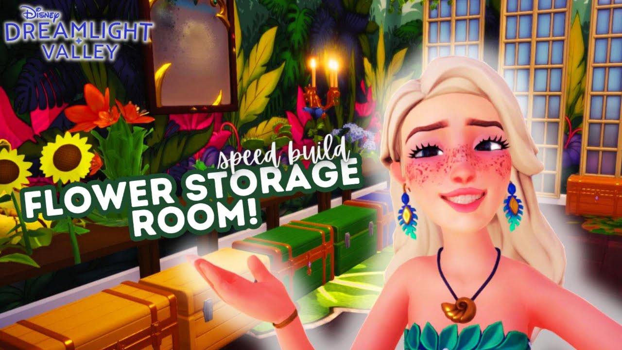 The perfect flower storage room now exists! -- Speed Build -- Disney Dreamlight Valley