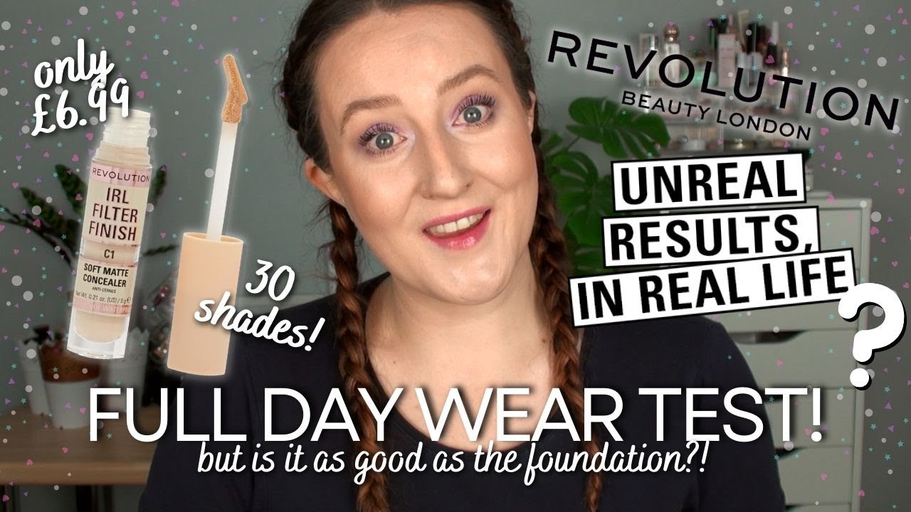 IRL FILTER FINISH CONCEALER MAKEUP REVOLUTION - Full Day Wear Test And Review - Soft Matte Concealer