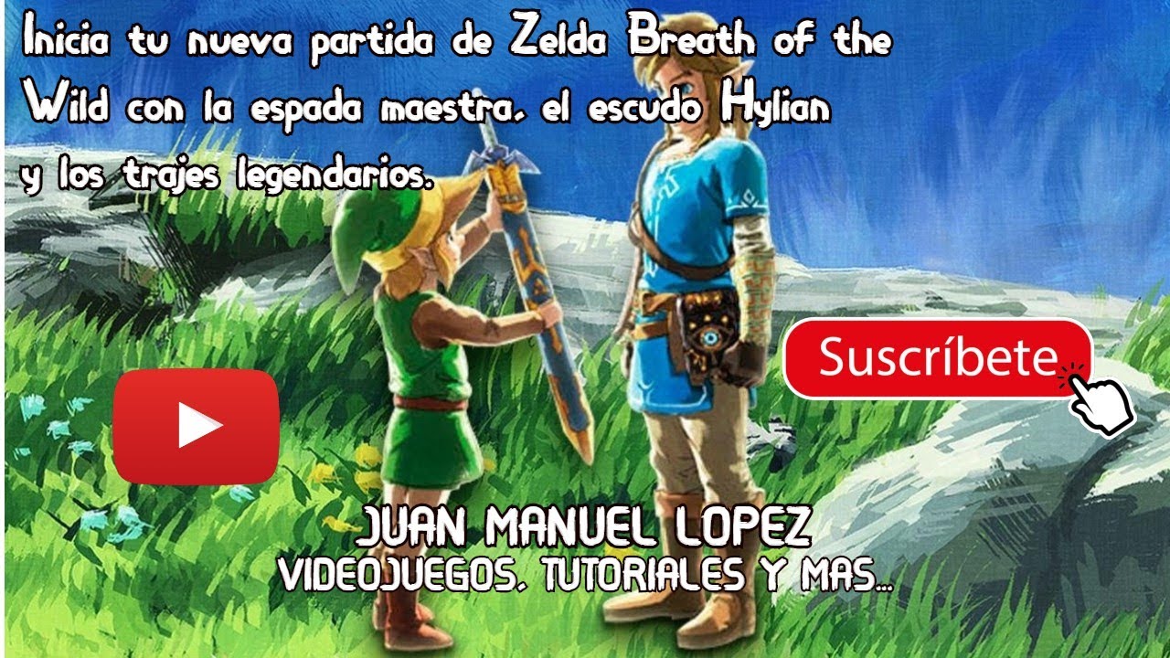 TRUCO INICIA EL JUEGO CON LA MASTER SWORD Y TRAJES LEGENDARIOS / ZELDA BREATH OF THE WILD/CEMU