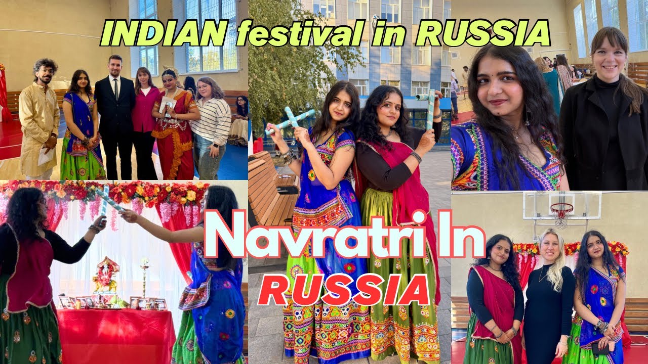 Navratri Celebration In Our University | Our Dance Performance | Day In Russia Vlog